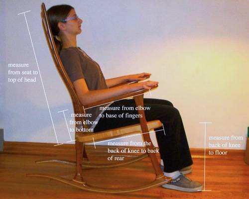 Rocking chair dimensions standard hotsell